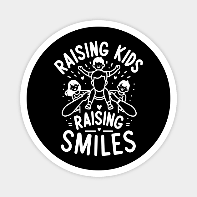 Raising Kids Raising Smiles Magnet by Frank Ring